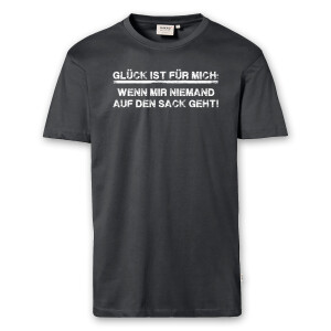 T-Shirt Männer | Fun Shirt Glück wenn mir niemand auf den Sack geht | BACKDRA