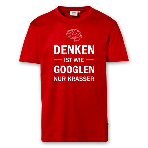 T-Shirt Männer | Fun Shirt Denken ist wie googlen nur krasser | BACKDRA