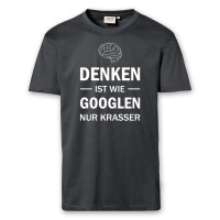 T-Shirt Männer | Fun Shirt Denken ist wie googlen nur krasser | BACKDRA