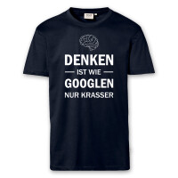 T-Shirt Männer | Fun Shirt Denken ist wie googlen nur krasser | BACKDRA