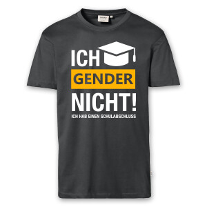 T-Shirt Männer | Fun Shirt Ich gender nicht Schulabschluss | BACKDRA