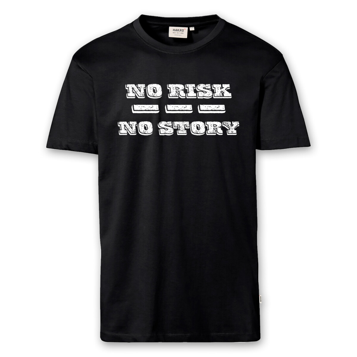 T-Shirt Männer | Fun Shirt No risk no story | BACKDRA