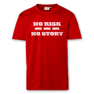 T-Shirt Männer | Fun Shirt No risk no story | BACKDRA