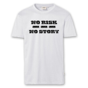 T-Shirt Männer | Fun Shirt No risk no story | BACKDRA