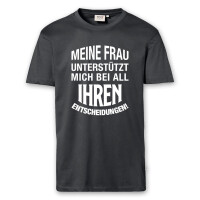 T-Shirt Männer | Fun Shirt Meine Frau unterstützt mich | BACKDRA