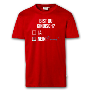 T-Shirt Männer | Fun Shirt Bist du kindisch | BACKDRA
