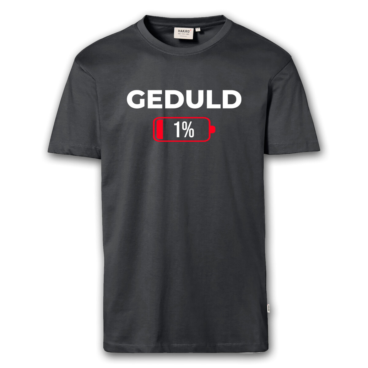 T-Shirt Männer | Fun Shirt Geduld 1 Prozent | BACKDRA