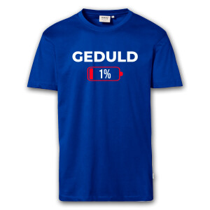 T-Shirt Männer | Fun Shirt Geduld 1 Prozent | BACKDRA