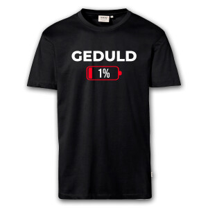 T-Shirt Männer | Fun Shirt Geduld 1 Prozent | BACKDRA
