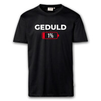 T-Shirt Männer | Fun Shirt Geduld 1 Prozent | BACKDRA