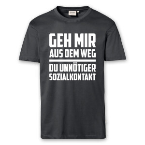 T-Shirt Männer | Fun Shirt  unnötiger Sozialkontakt | BACKDRA