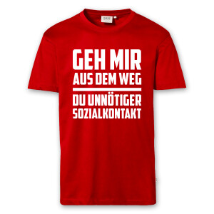 T-Shirt Männer | Fun Shirt  unnötiger Sozialkontakt | BACKDRA