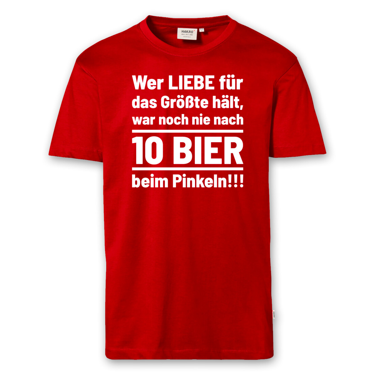 T-Shirt Männer | Fun Shirt Liebe vs. 10 Bier | BACKDRA