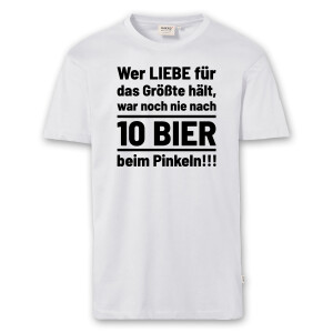 T-Shirt Männer | Fun Shirt Liebe vs. 10 Bier | BACKDRA