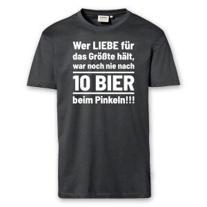 T-Shirt Männer | Fun Shirt Liebe vs. 10 Bier | BACKDRA