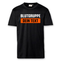 T-Shirt Männer | Fun Shirt Blutgruppe Text frei...