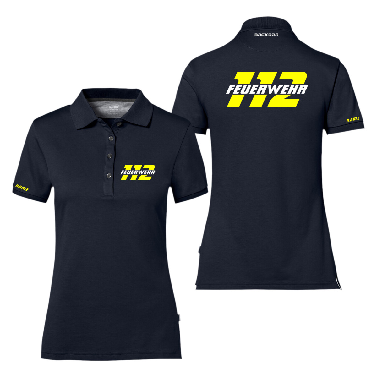 Poloshirt Frauen Cotton Tec® | HAKRO 214 | Feuerwehr 112