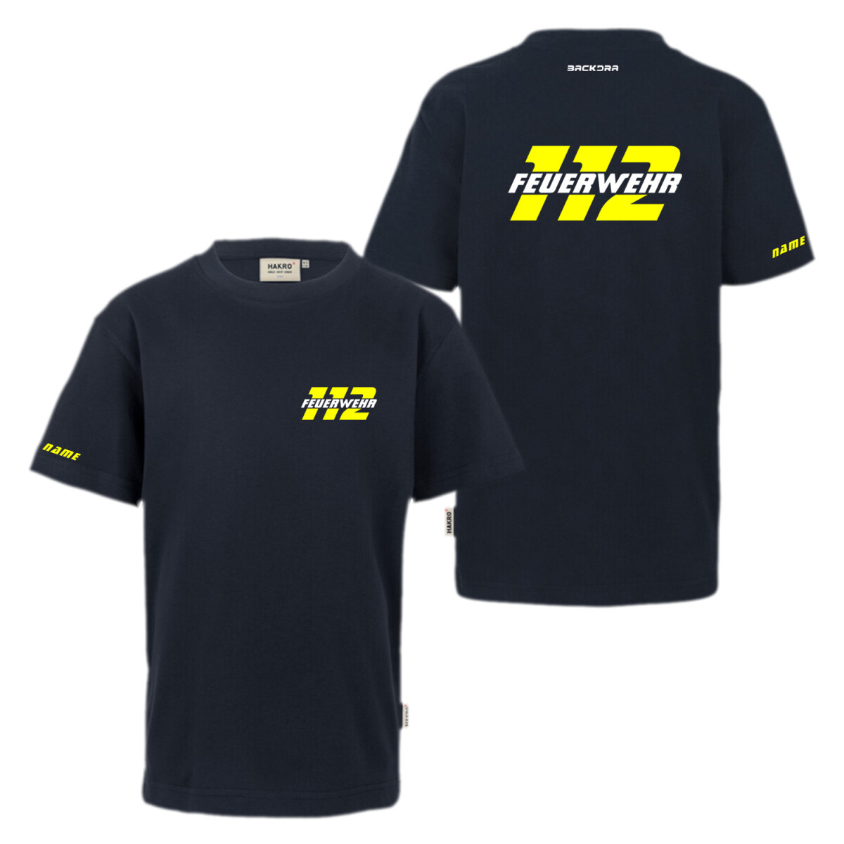 T-Shirt Kinder | HAKRO 521 Bio-Baumwolle | Feuerwehr 112