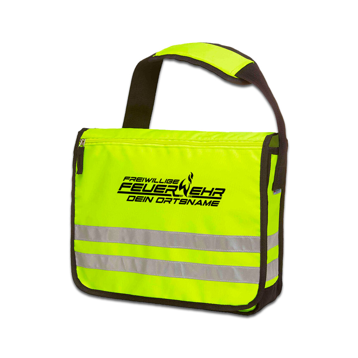 Reflective Messenger-Tasche | FF KF JF Feuerwehr Flamme...