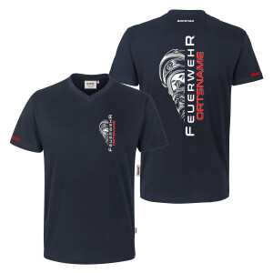 Feuerwehr T-Shirt V-Neck Männer | Feuer aus | HAKRO...