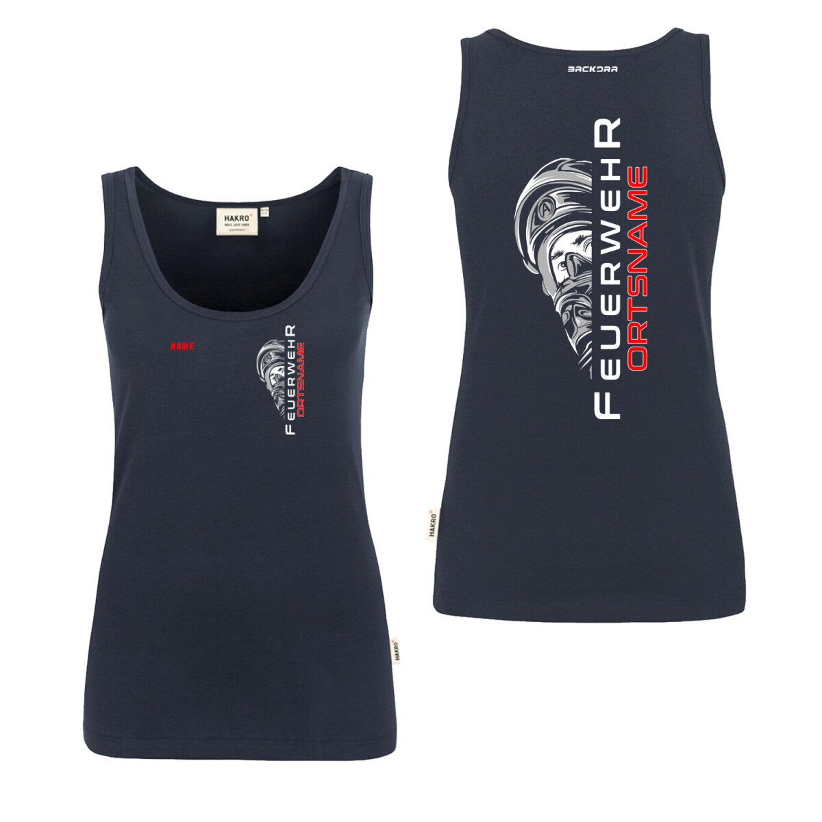 Feuerwehr Tank Top Frauen | Feuer aus | HAKRO 159 | BACKDRA