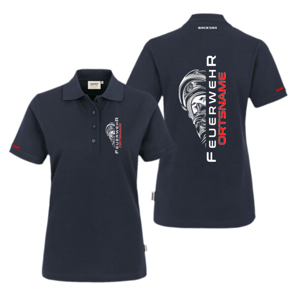 Feuerwehr Poloshirt Frauen Mikralinar® | Feuer aus | HAKRO 216 | BACKDRA