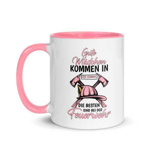 Tasse  | Feuerwehr gute Mädchen pink Style | BACKDRA