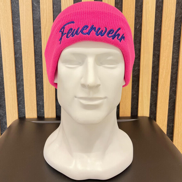 Wintermütze pinky bestickt Feuerwehr URBAN Style | BACKDRA