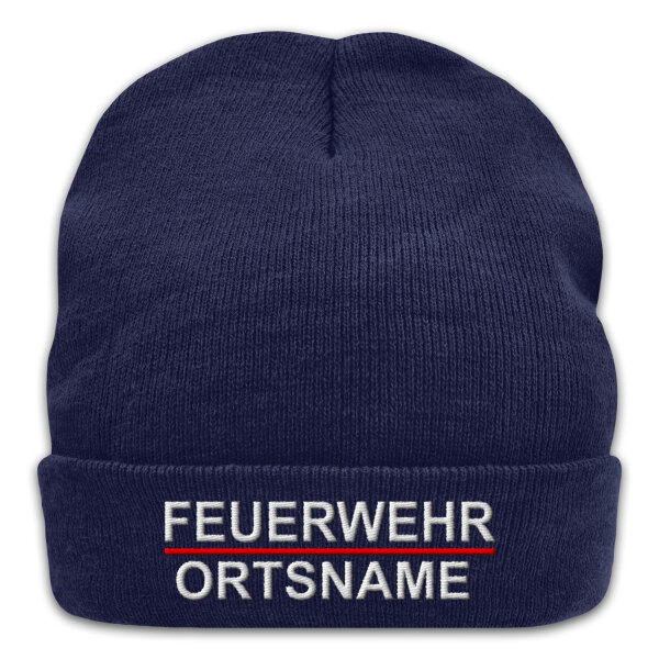 3M Thinsulate Team-Wintermütze bestickt Feuerwehr mit Ortsname Balken Tagesdienst | BACKDRA
