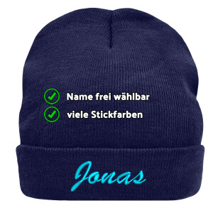 Wintermütze bestickt Dein Name | BACKDRA
