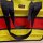 UNIKAT Einkaufstasche/Shopping Bag neongelb/rot aus Feuerwehrschlauch - Upcycling | BACKDRA