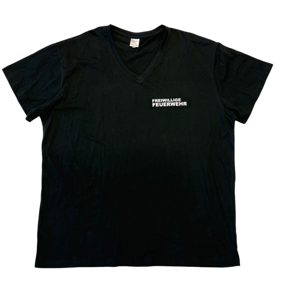 Feuerwehr V-Neck T-Shirt Herren | 4XL | schwarz | Einzelst&u