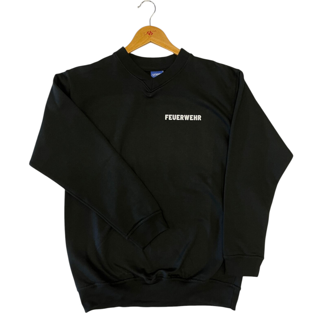 Feuerwehr V-Neck Sweat-Shirt UNISEX | S | schwarz