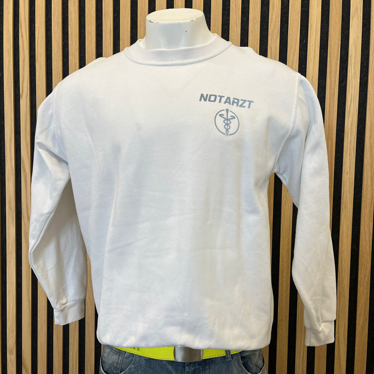 Rettungsdienst Notarzt Sweat-Shirt UNISEX | XL | weiß 
