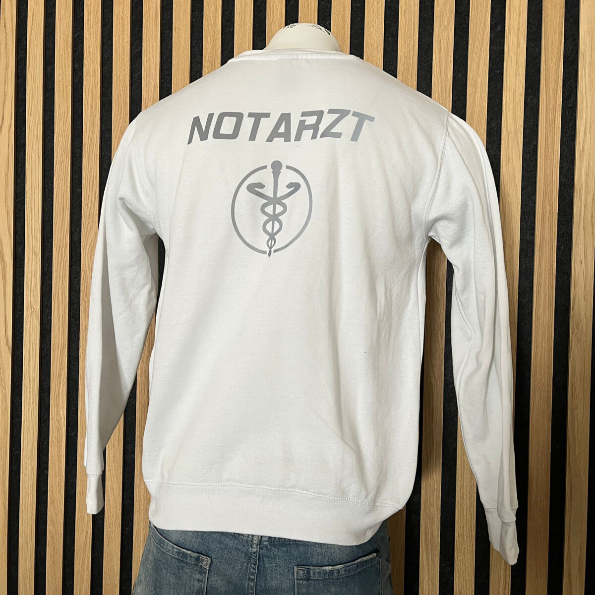 Rettungsdienst Notarzt Sweat-Shirt UNISEX | L | weiß |