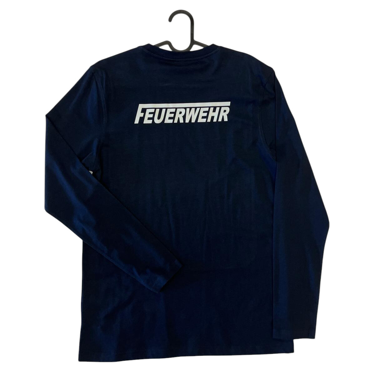 Feuerwehr Langarm T-Shirt Herren | S | navyblau | Einzelst&u