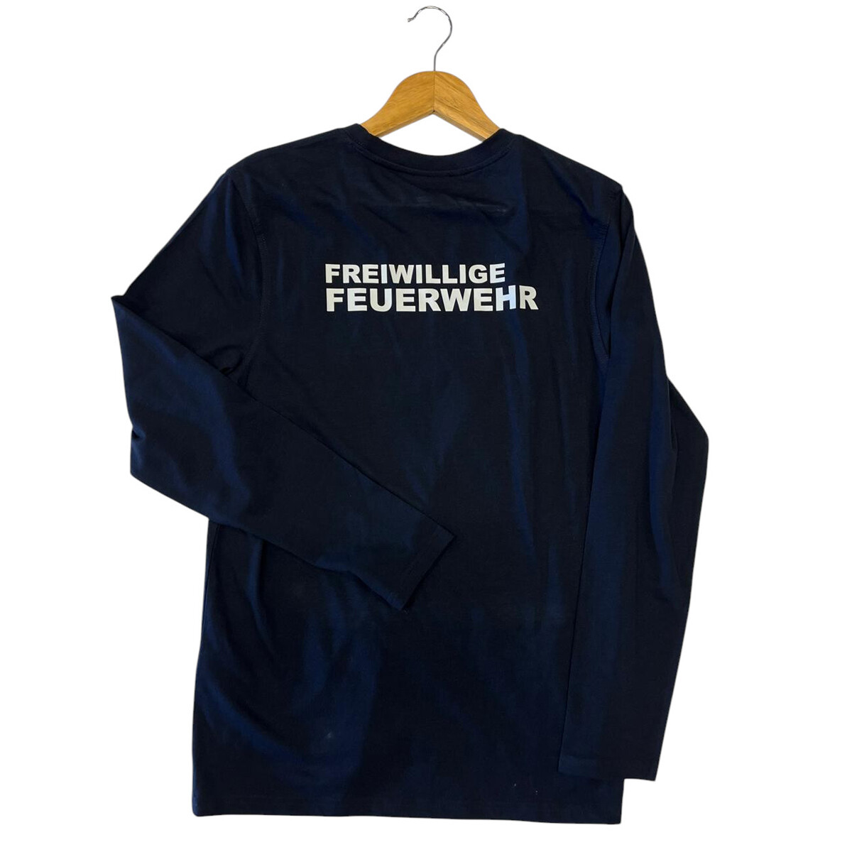 Feuerwehr Langarm T-Shirt Herren | S | navyblau | Einzelst&u