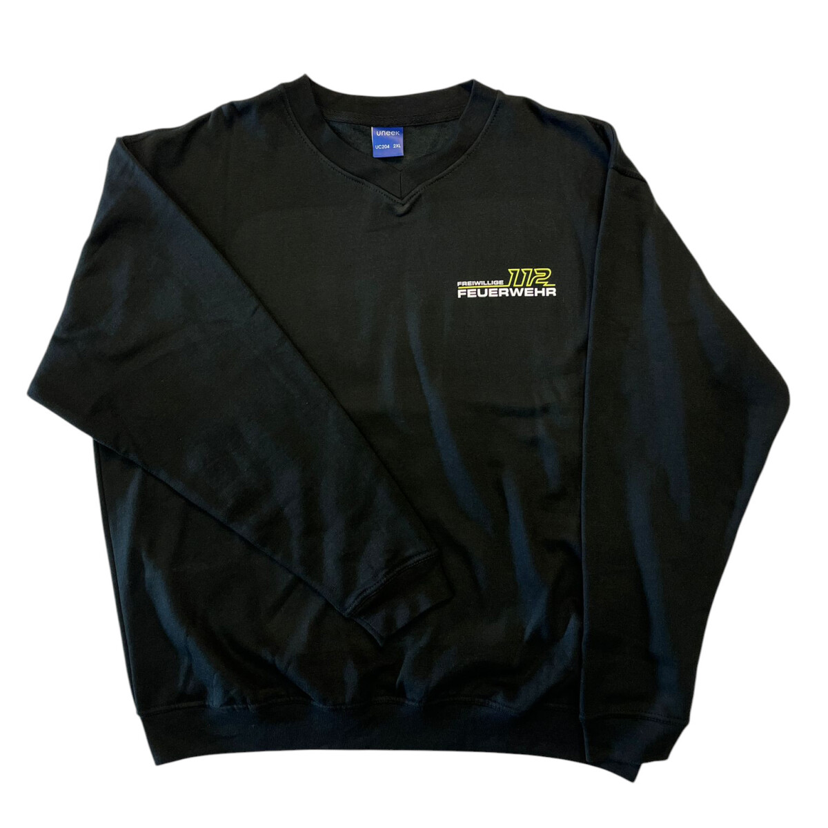 Feuerwehr V-Neck Sweat-Shirt UNISEX | XXL | schwarz | Einzel