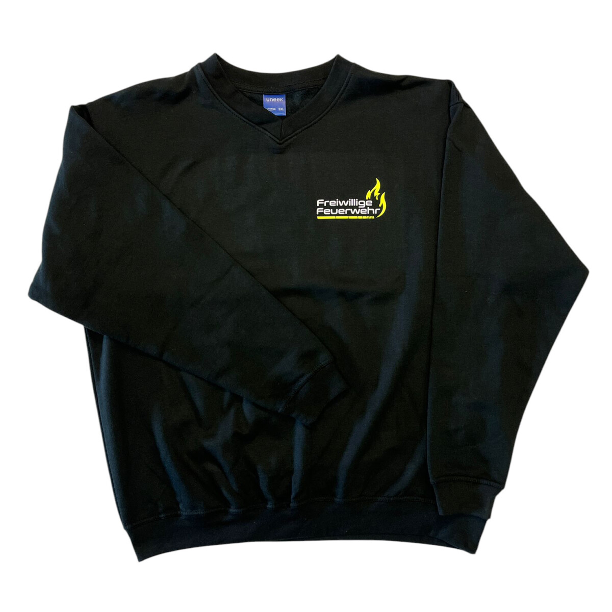 Feuerwehr V-Neck Sweat-Shirt UNISEX | XXL | schwarz | Einzel