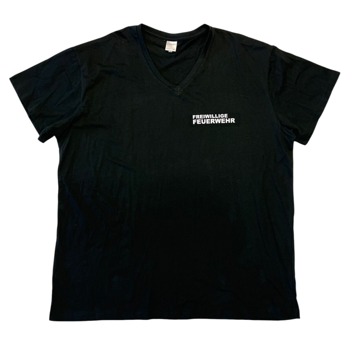 Feuerwehr V-Neck T-Shirt Herren | 4XL | schwarz | Einzelst&u