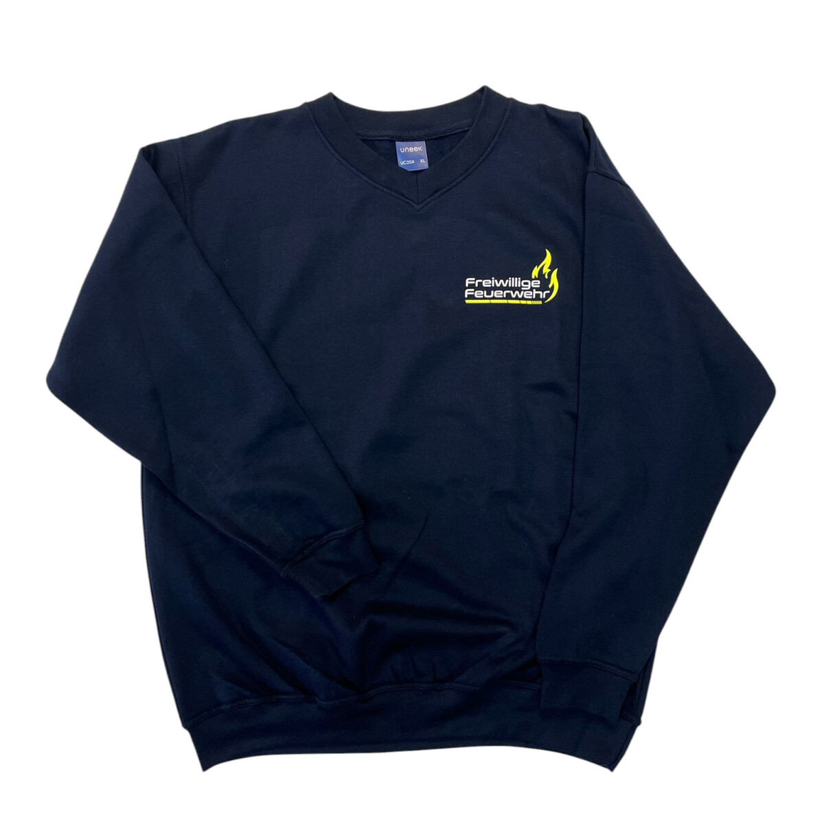 Feuerwehr V-Neck Sweat-Shirt UNISEX | XL | navyblau | Einzel