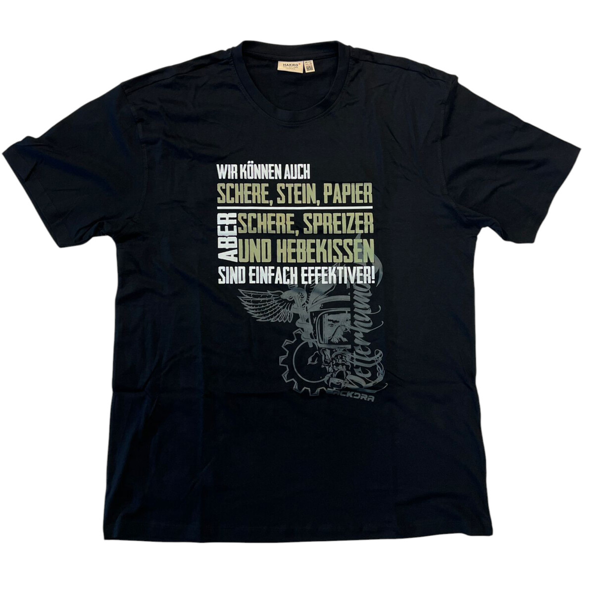 Feuerwehr Fun T-Shirt Herren | HAKRO 292 | XXL | schwarz | E