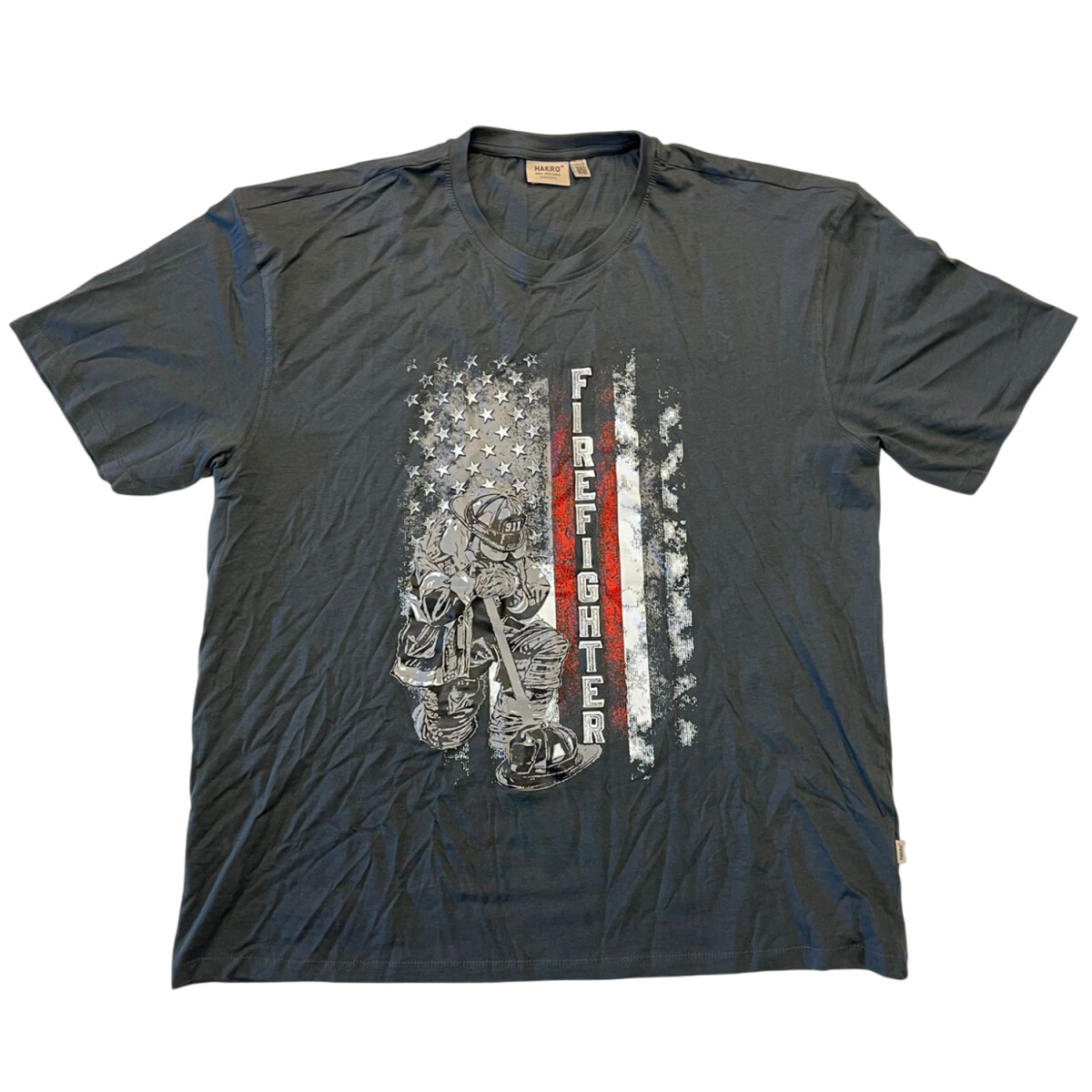 Feuerwehr T-Shirt Herren | HAKRO 292 | 4XL | anthrazit | Ein