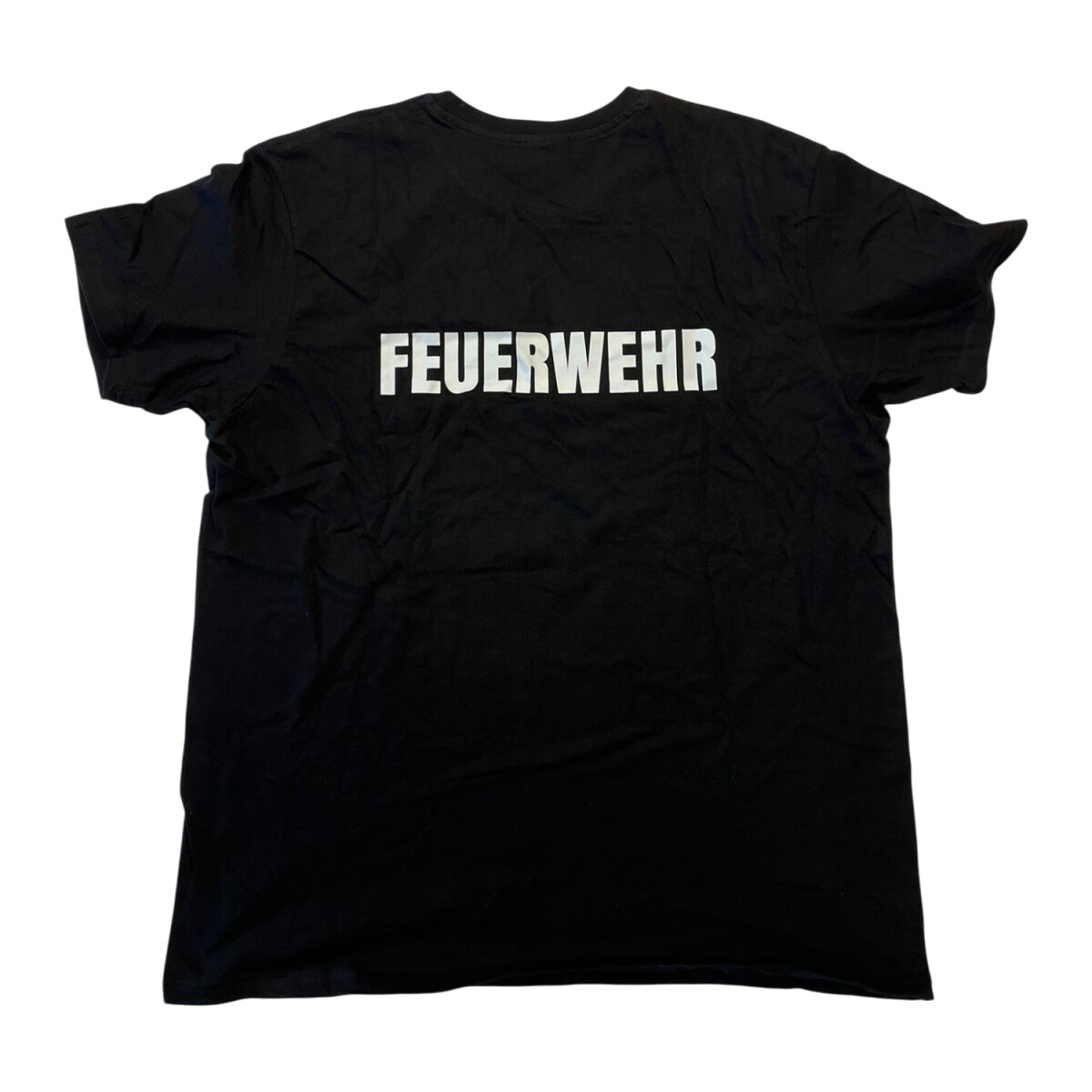 Feuerwehr T-Shirt Herren | XL | schwarz | beidseitiger Druck