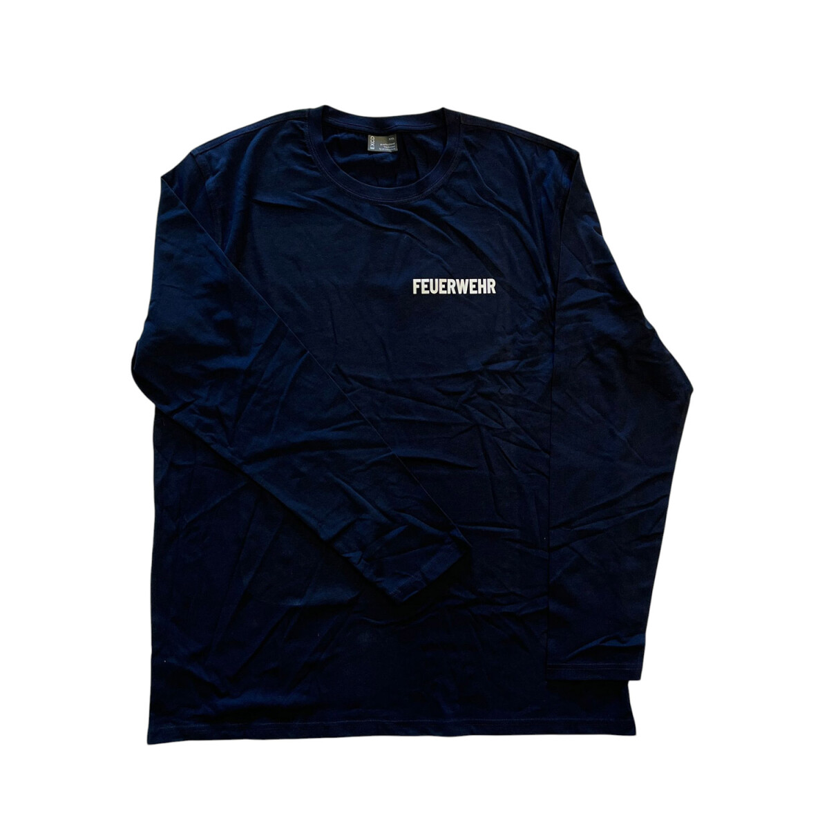 Feuerwehr Langarm T-Shirt Herren | XXL | navyblau | Einzelst