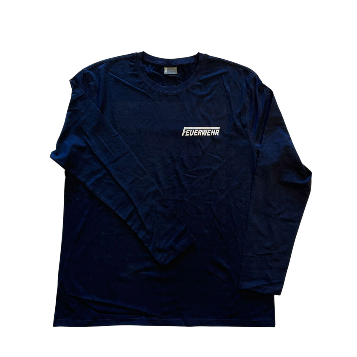 Feuerwehr Langarm T-Shirt Herren | XXL | navyblau | Einzelst