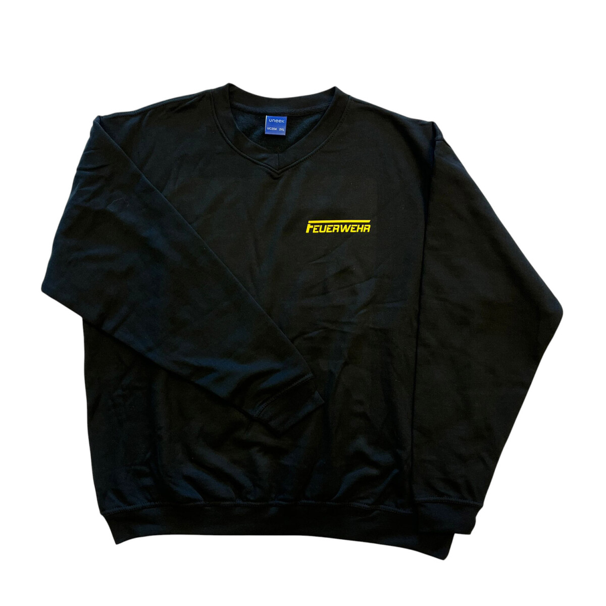 Feuerwehr V-Neck Sweat-Shirt UNISEX | XXL | schwarz | Einzel