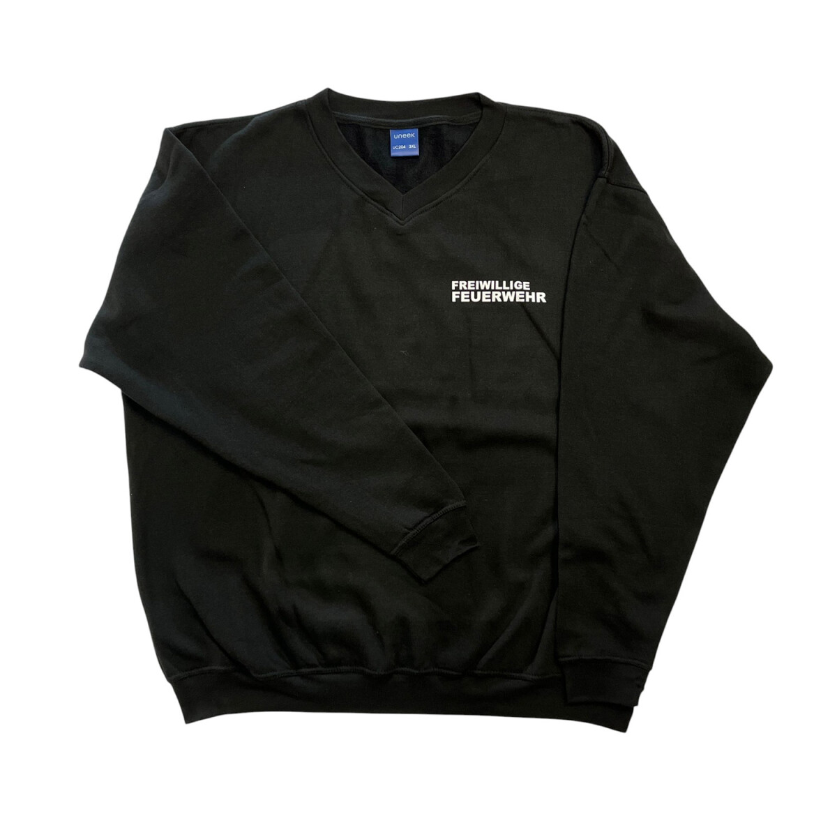 Feuerwehr V-Neck Sweat-Shirt UNISEX | 3XL | schwarz