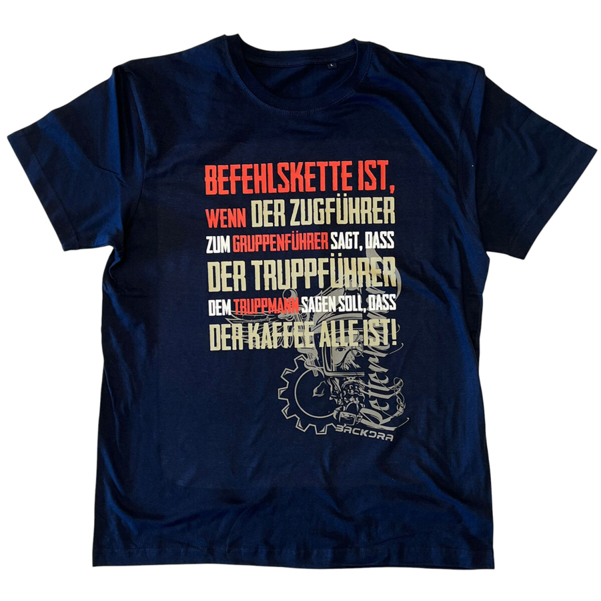 Fun Feuerwehr T-Shirt Herren | L | navyblau | Einzelstü