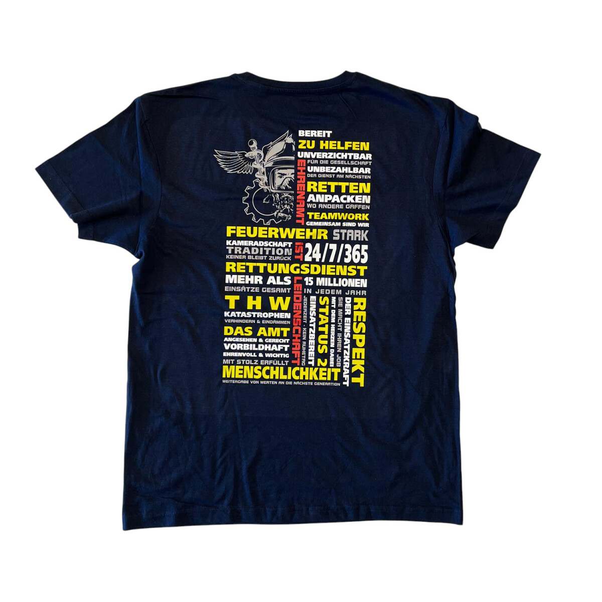 Feuerwehr T-Shirt Herren | L | navyblau | Einzelstück